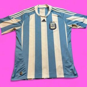 Adidas Argentina 2009-2010 Men's large Home Football Shirt Soccer Jersey READ